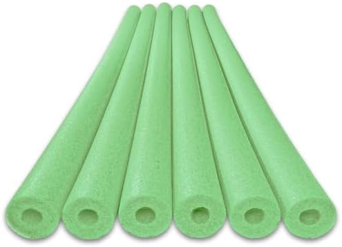 Oodles of Noodles 6 Pack Black Foam Pool Noodles – 48” x 2.5” Hollow Core – Extra Dense, Durable – Made in North America