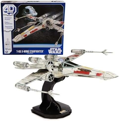 4D Build, Star Wars T-65 X-Wing Starfighter 3D Model Kit, Star Wars Collectible, Adult Puzzle, for Ages 12 & Up
