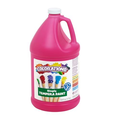 Colorations Paraben-Free Tempera Paint for Kids - 1 Gallon, Vibrant Magenta. Non-Toxic and Made in the USA, Classroom Must Haves, Bulk Arts and Crafts Supplies