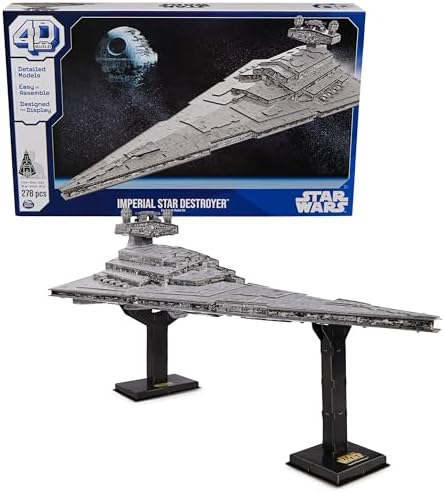 4D Build, Star Wars Deluxe Imperial Star Destroyer 3D Model Kit, Fantasy Collectible, Adult Puzzle, for Ages 12 & Up