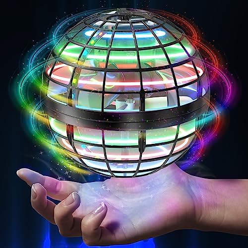 2025 Flying Orb Ball Toy,Cosmic Globe Boomerang Hover Ball Galactic Fidget Spinner, Hand Drone Orbit, Cool Toys Gift for 6 7 8 9 10+ Year Old Boys Girls Teens Outdoor Toys(Black)