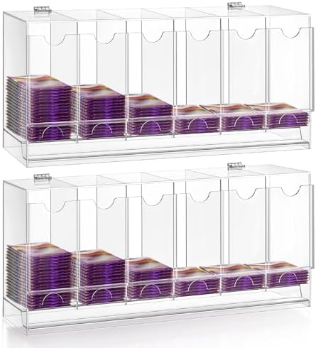 1 Pcs Acrylic Booster Pack Dispenser, Card Dispenser Storage and Organizer, for Trading Card, Booster Packs, Sports & More (6 Slots)