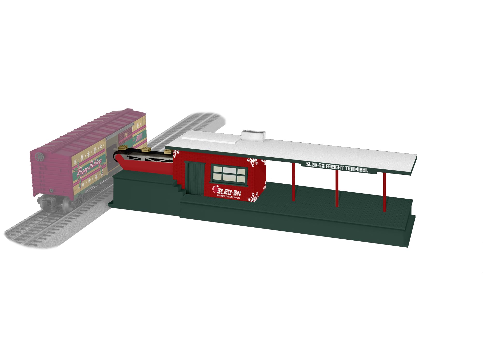 Lionel Sled-Ex Plug Expand Play Christmas Freight Station