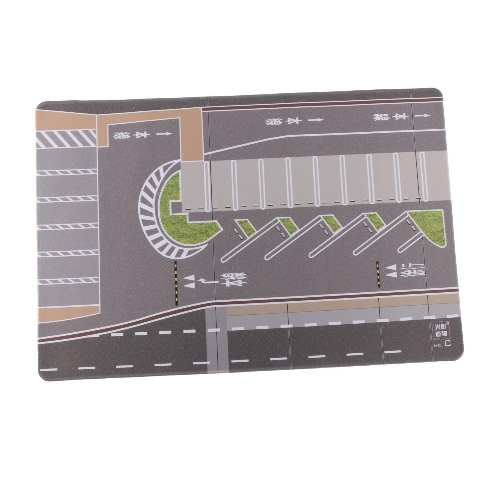 1:64 Model Building Background for Diecast Car Parking Lot Display, C
