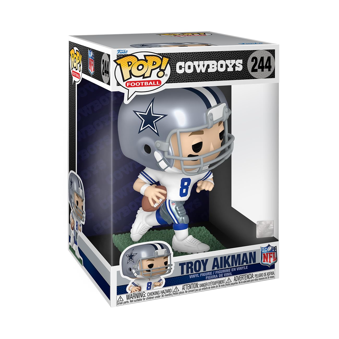 Funko POP! NFL Legends: Cowboys - Troy Aikman 10" - Collectable Vinyl Figure - Gift Idea - Official Merchandise - for Kids & Adults - Sports Fans - Model Figure for Collectors and Display