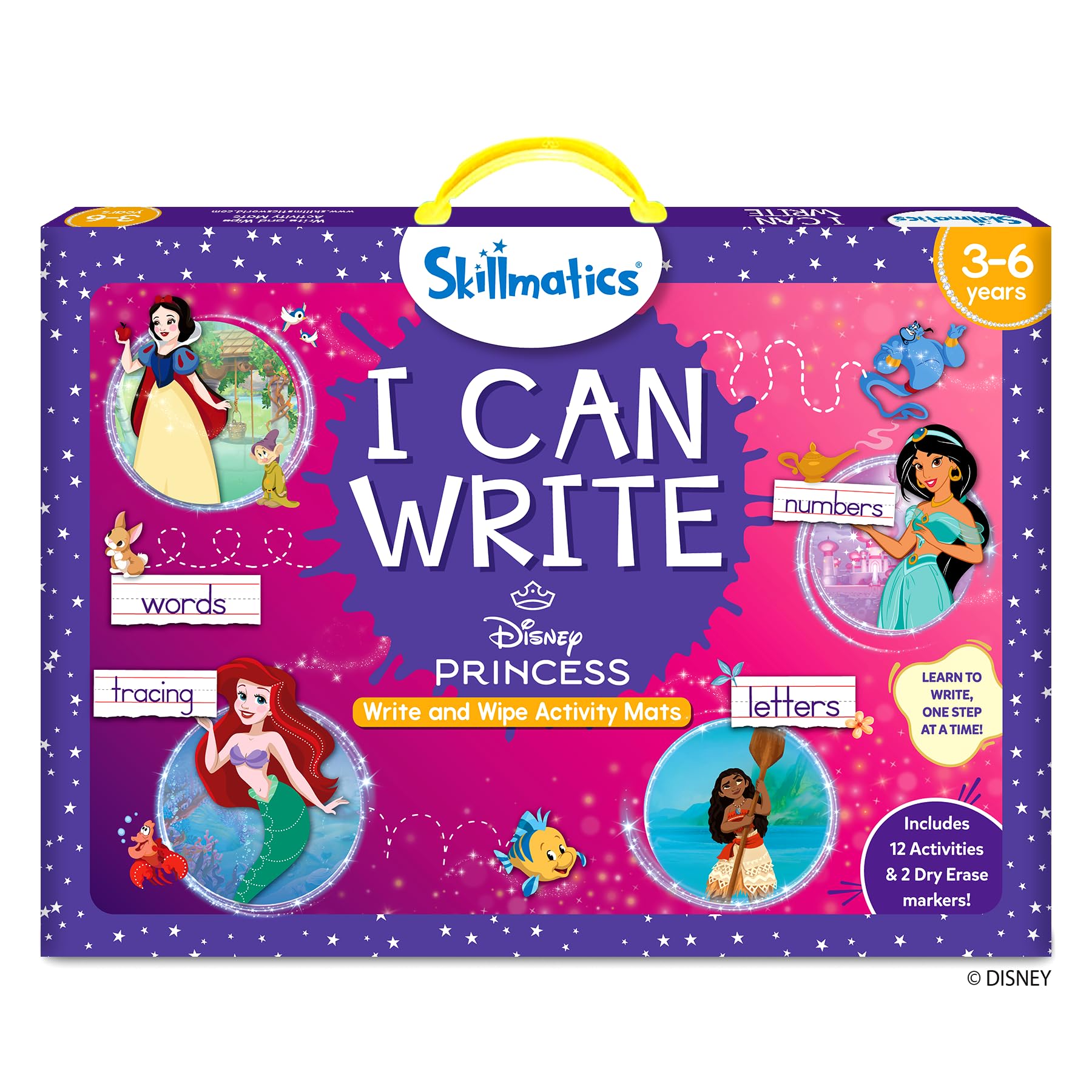 Skillmatics I Can Write Disney Princess - Reusable Preschool Learning Activities, Educational Toy and Game, Back to School Supplies, Gifts for Students, Kids, Toddlers Ages 3, 4, 5, 6