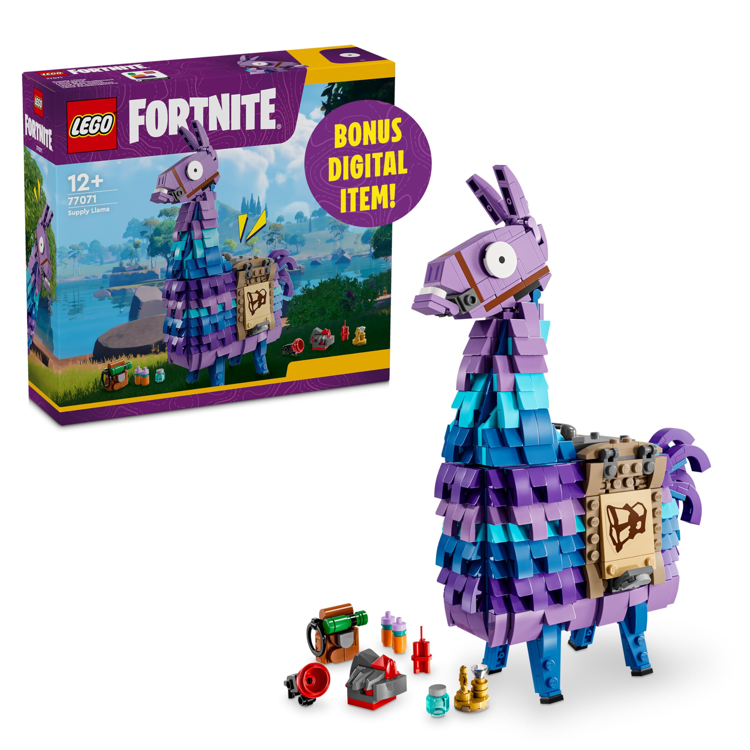 LEGO Fortnite Supply Llama Building Set - Kids Toy for Gamers, Ages 12+ - Display Model, Collectible Fortnite Toy - Gift for Boys & Girls - 77071