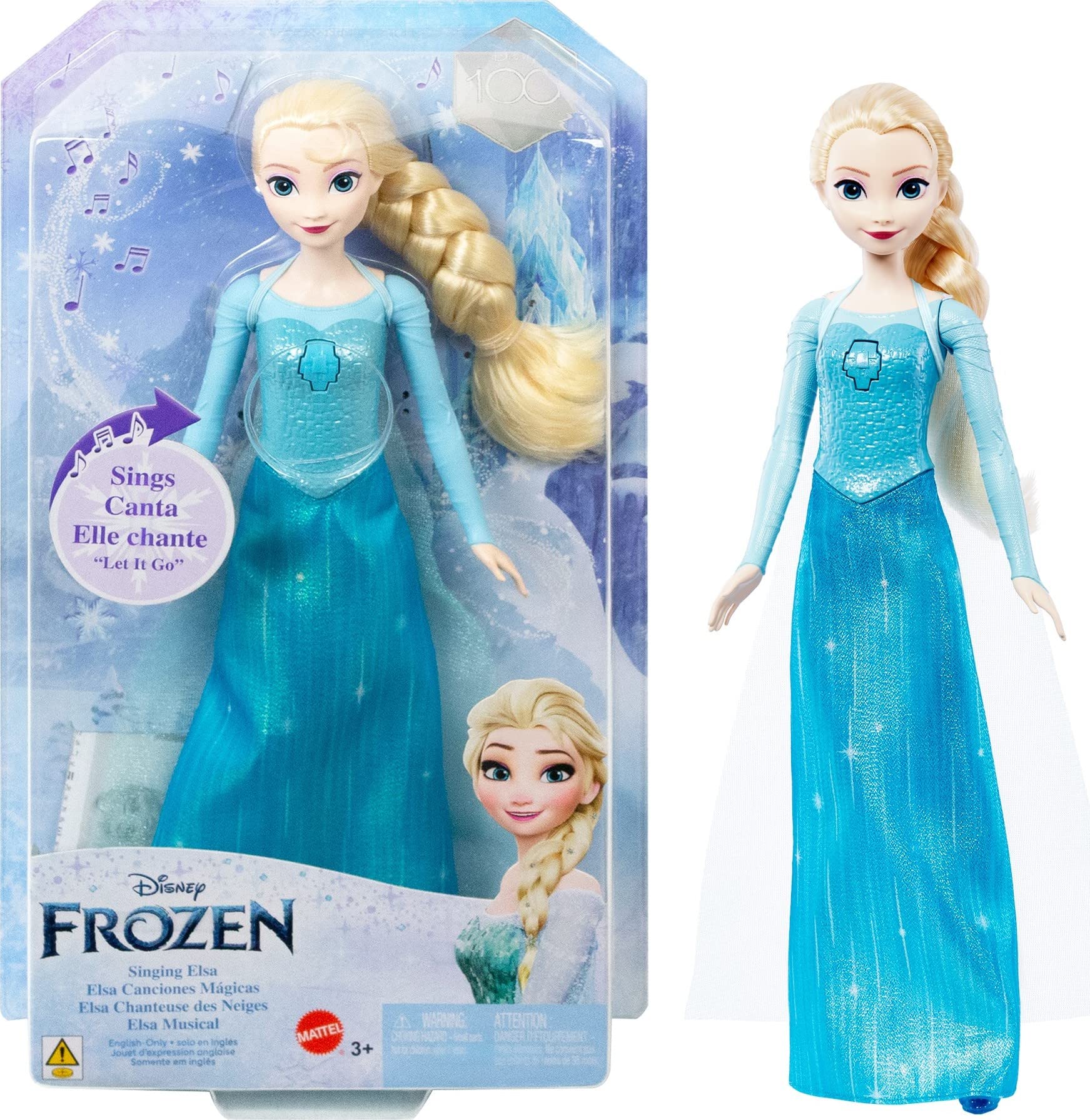 Mattel Disney Frozen Toys, Singing Elsa Doll with Signature Clothing, Sings “Let It Go” from the Movie
