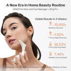 VRAIKO Iris Neck Face Massager, Pro Face Sculpting Tool with Charging Base, All-in-1 Facial Device for Skincare, Enhanced Absorption, and Home Facial Spa (Pearl White)