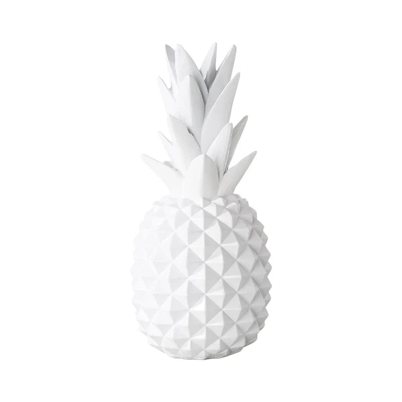 shelfmade White Decorative Pineapple - Living Room Table Decoration Made of Resin Polyresin Decorative Pineapple White New Year's Eve & Wedding Decoration Gift - White Decoration Modern - Pineapple