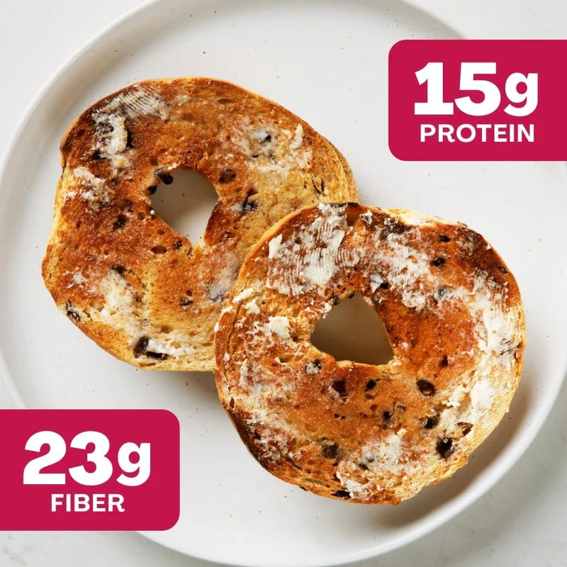SOLA Low Carb & Keto Friendly Bagels, Blu-berry - 5g Net Carbs & 15g of Protein, No Added Sugar, Plant based, Low Calorie Bagels - 12 oz (4 Bagels/Pack) (Pack of 3)