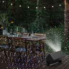 Outdoor Star Lights Projector, AIRIVO White Laser Fairy Lights Projector, Christmas Snowfall Projector, 3 Lighting Modes Garden Lights Snowflake Projector with Remote Control for Home, Patio,Landscape