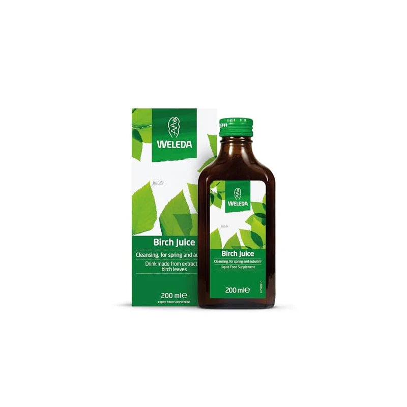 Weleda Birch Juice, Cleansing, Liquid Food Supplement, No Added Sugar, Vegan, Certified Organic, with Biodynamic Lemon Juice, 200ml