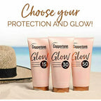 Coppertone Lot of 2 Coppertone GLOW SPF 15 Sunscreen Lotion With Shimmer - 5 fl oz
