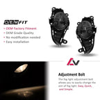 advan_version 2019-2025 For Toyota RAV 4 Clear Pair Fog Lights Bumper Lamps w/Harness Wiring