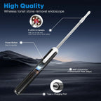 Tonsil Stone Remover Kit with Camera, Visual Tonsil Stone Removal Tool with LED Light, Rechargeable Tonsillolith Removal Tool with 4 Head - Fight Bad Breath - Attachments for iOS & Android(Black)