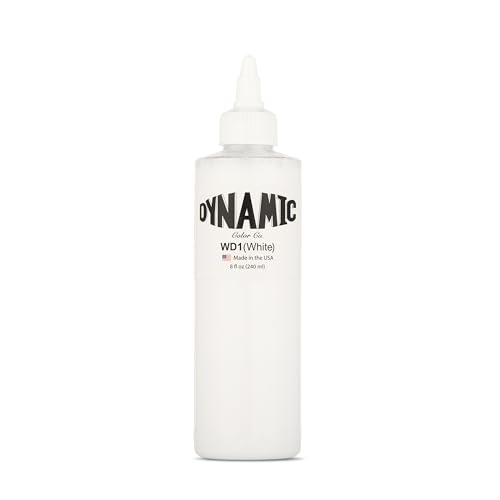Dynamic Color Co- White Tattoo Ink, Made in USA, Sterilized, Since 1990, Vegan, Premium Quality Pigment for Vivid and Long-lasting Results