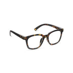 Peepers by PeeperSpecs Women's to The Max Square Blue Light Blocking Reading Glasses, Tortoise, 49 + 1.5