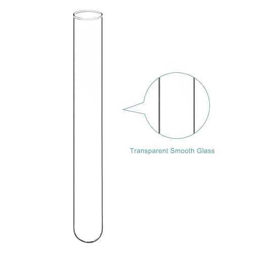stonylab Glass Test Tubes, Transparent Borosilicate Glass Round Bottom Test Tubes with 20 mm Diameter and 150 mm Length for Lab Use, 30-Pack