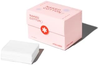 White Rabbit - Naked Cotton Classic - Premium Facial Cotton Pads - for Makeup Remover, Toner, Mask - 100% Cotton, Unbleached, Lint-Free - Extra Soft & Durable - Natural & Cruelty-Free - 100 Count