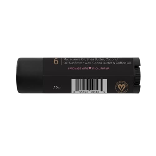 Natural Lip Butter Lip Balm - Coffee - Pure Enough to Eat - Made With Just 6 Vegan Ingredients - 100% Natural & Organic Moisturizing Lip Care for All Day Hydration (3-Pack)