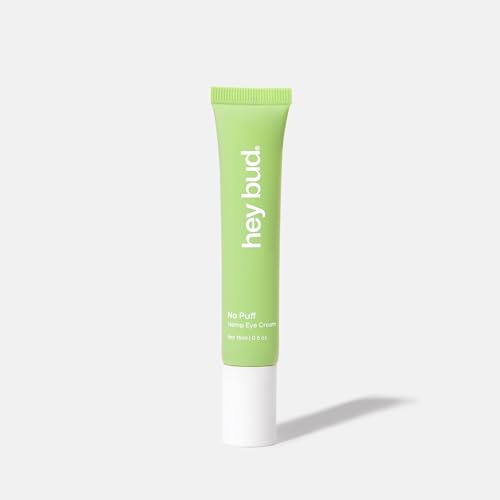 Hey Bud Skincare No Puff, Hemp Eye Cream, Reduces Fine Lines, Puffiness, and Brightens Eyes, Works to Hydrate and Protect Your Skin (0.5 oz)