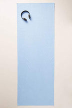 Shandali Hot Yoga Towel - Suede, 100% Microfiber, Super Absorbent, Bikram Yoga Towel, Placid Blue - 26.5 x 72