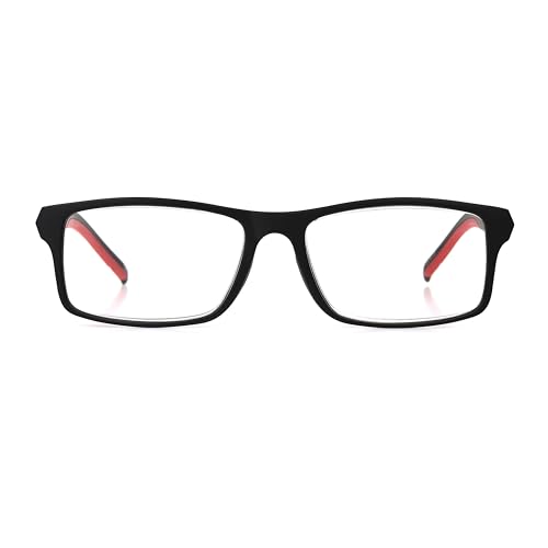 Foster Grant IRONMAN Men's Endeavor Square Reading Glasses, BLACK, 1.25x