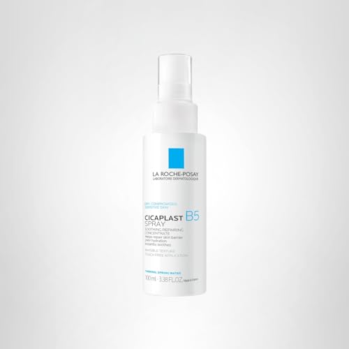 La Roche-Posay Cicaplast B5 Spray With Vitamin B5 Panthenol & Madecassoside, Hydrating Face Mist For Skin Barrier Repair, Soothing Touch-Free Face & Body Spray, Sensitive Skin & Dermatologist Tested