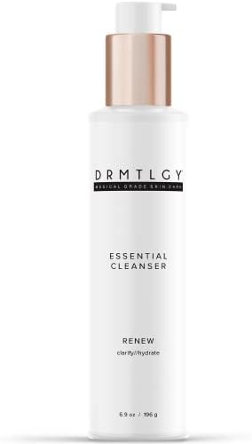 DRMTLGY Essential Facial Cleanser - Gentle Face Cleanser and Face Wash for Women and Men with Anti-Aging Peptides & Hyaluronic Acid. 6.9 fl oz