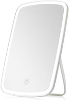 Rechargeable Makeup Mirror with Lights, Portable Travel Lighted Vanity Mirror, Dimmable Touch Screen Tabletop LED Make up Mirror