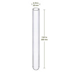 FunChem Glass Test Tubes, Pack of 20 Sturdy Round Bottom Clear Test Lab Tubes