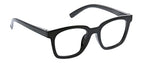 Peepers by PeeperSpecs Women's to The Max Square Blue Light Blocking Reading Glasses, Black, 49 + 1.5