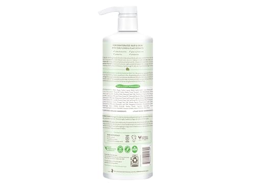 Babo Botanicals Swim & Sport Citrus Mint & Passion Fruit Shampoo & Wash - Purifying Cleanser for hair & body- Removes chlorine & sweat - For all ages - Scented with Citrus & Peppermint Essential Oils