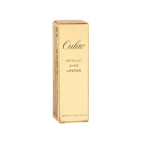 Oulac Matte Lipstick with Metallic Shine, Comfortable Creamy Texture, Smooth No Grainy Feeling, Vegan & Gluten Free, Full-Coverage Lip Colour 4.3 g, GM15 She's A Lover