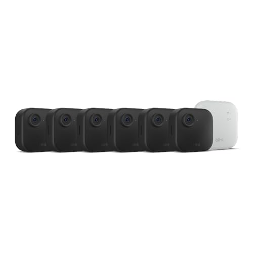 Blink Outdoor 4 XR (newest model) – two-year battery wireless camera with 4x security coverage, 1000 ft open-air range or 400 ft with typical use — 6 camera system