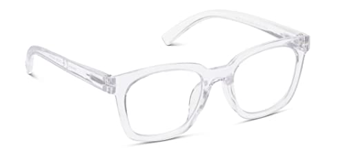 Peepers by PeeperSpecs Women's to The Max Square Blue Light Blocking Reading Glasses, Clear, 49 + 2