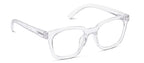 Peepers by PeeperSpecs Women's to The Max Square Blue Light Blocking Reading Glasses, Clear, 49 + 2