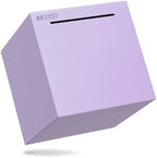 hizgo Adults Purple Piggy Bank, Stainless Steel Piggy Bank for Adults/Kids Must Break to Open, Unopenable Money Saving Box(4.72-inch, Purple)