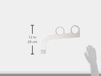 Brondell Bidet Attachment for Toilet SS-250 SimpleSpa Fresh Water Spray with Adjustable Water Pressure Side Arm Control, Slim Bidet Sprayer, Silver Knob (Dual Nozzle)