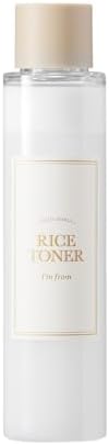 I'm from Rice Toner, Milky Toner for Glowing Skin, Korean Rice, Glow Essence with Niacinamide, Hydrating for Dry, Dull, Combination Skin, Vegan, Fragrance Free, Glass Skin 5.07 Fl Oz