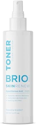 BRIOTECH Skin Renew Toner, Hypochlorous Acid Spray Topical Skin Spray for Face and Skin, Minimize Appearance of Blemishes, Soothing Mist for Redness & Bumps, 4 fl oz