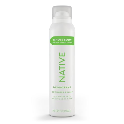 Native Whole Body Deodorant Spray Contains Naturally Derived Ingredients, Deodorant for Women & Men | 72 Hour Odor Protection, Aluminum Free with Coconut Oil and Shea Butter | Cucumber & Mint