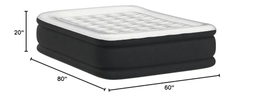King Koil Luxury Queen Size Air Mattress with Built-in High-Speed Pump, 20" Adjustable Double High Premium Pillow Top Inflatable Airbed for Guests, Camping & Home (Manufacturer Warranty)