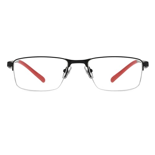Foster Grant IRONMAN Men's Expedition Rectangular Reading Glasses, BLACK, 1.5x