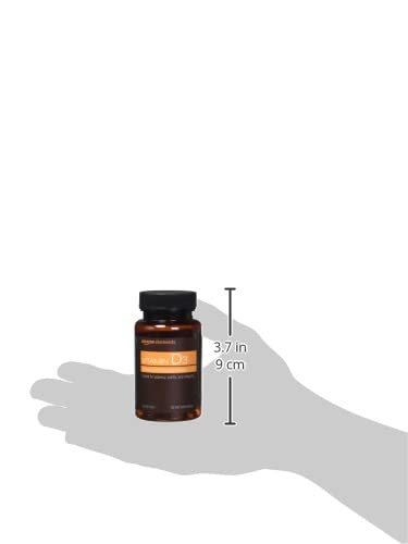 Amazon Elements Vitamin D3, 5000 IU, 180 Softgels, 6 Month Supply (Packaging May Vary), Supports Strong Bones and Immune Health (Pack of 2)
