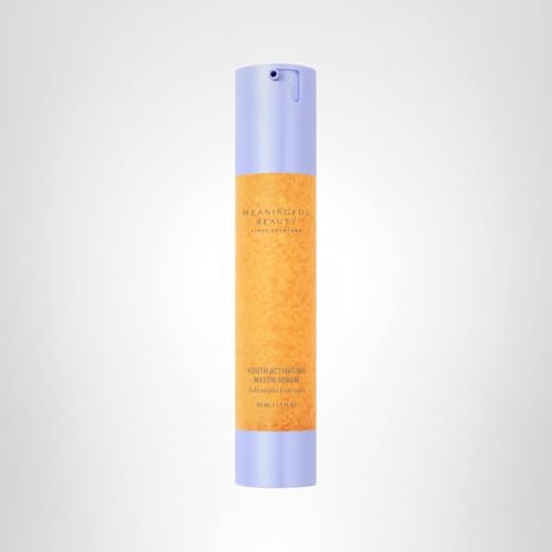 Meaningful Beauty Youth Activating Melon Serum, Lightweight, Hydrating, Anti Aging Face Serum with Melon Stem Cell Extract & Hyaluronic Acid, Skin Care for Mature Skin, Travel Size, 1.7 Fl Oz