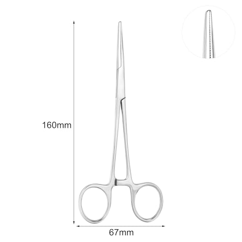Hemostats Piercing Clamps Ear Nose Septum Piercing Piercing Tool for All Piercings 316L Stainless Steel Ear Lip Nose Belly Navel Tongue Body Piercing Kit