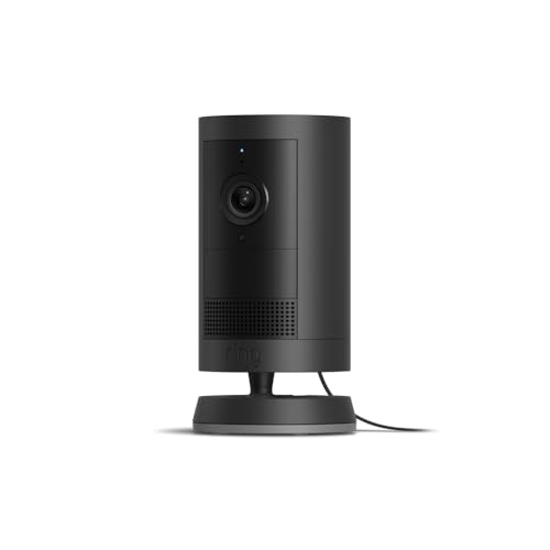Introducing Ring Outdoor Cam Plus, Plug-In — Wide-Angle 2K Video with Ring Vision, Low-Light Sight for full-color night vision, Mount-anywhere versatility, Black