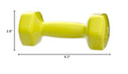 Amazon Basics Vinyl Coated Dumbbell Hand Weights, 3 Pounds, Pair, Citron